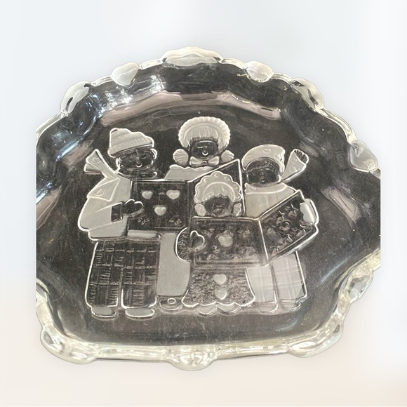 Crystal Etched Christmas Candy Dish - Picture 2 of 3